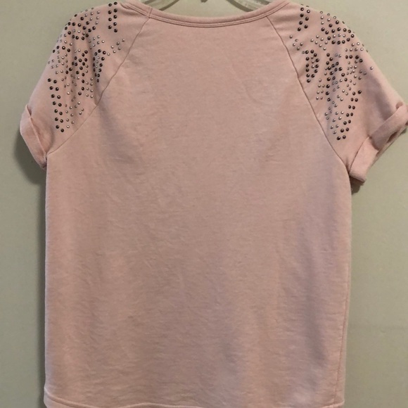 Apt 9 Sweatshirt Top Short Sleeve SZ M Pink - Picture 4 of 5